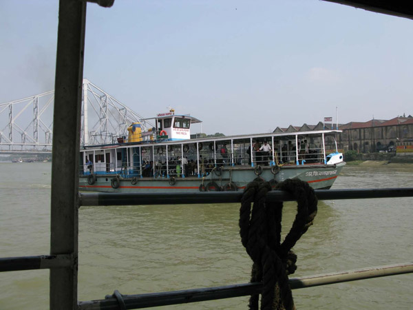 India - Calcutta. Howrah bridge