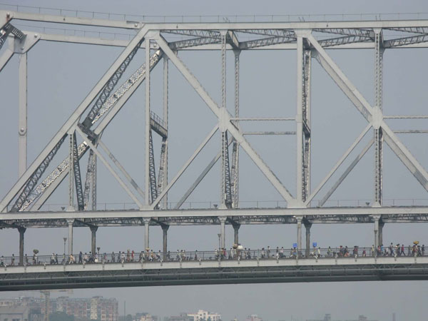 India - Calcutta. Howrah bridge